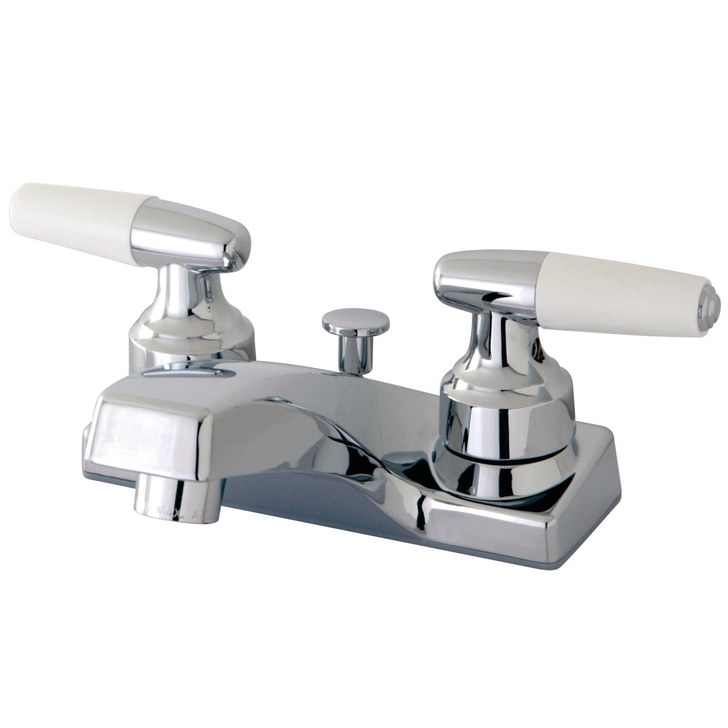 Kingston Tulare KB201Double-Handle 3-Hole Deck Mount 4-Inch Centerset Bathroom Faucet with ABS Pop-Up Drain, Polished Chrome — image 1